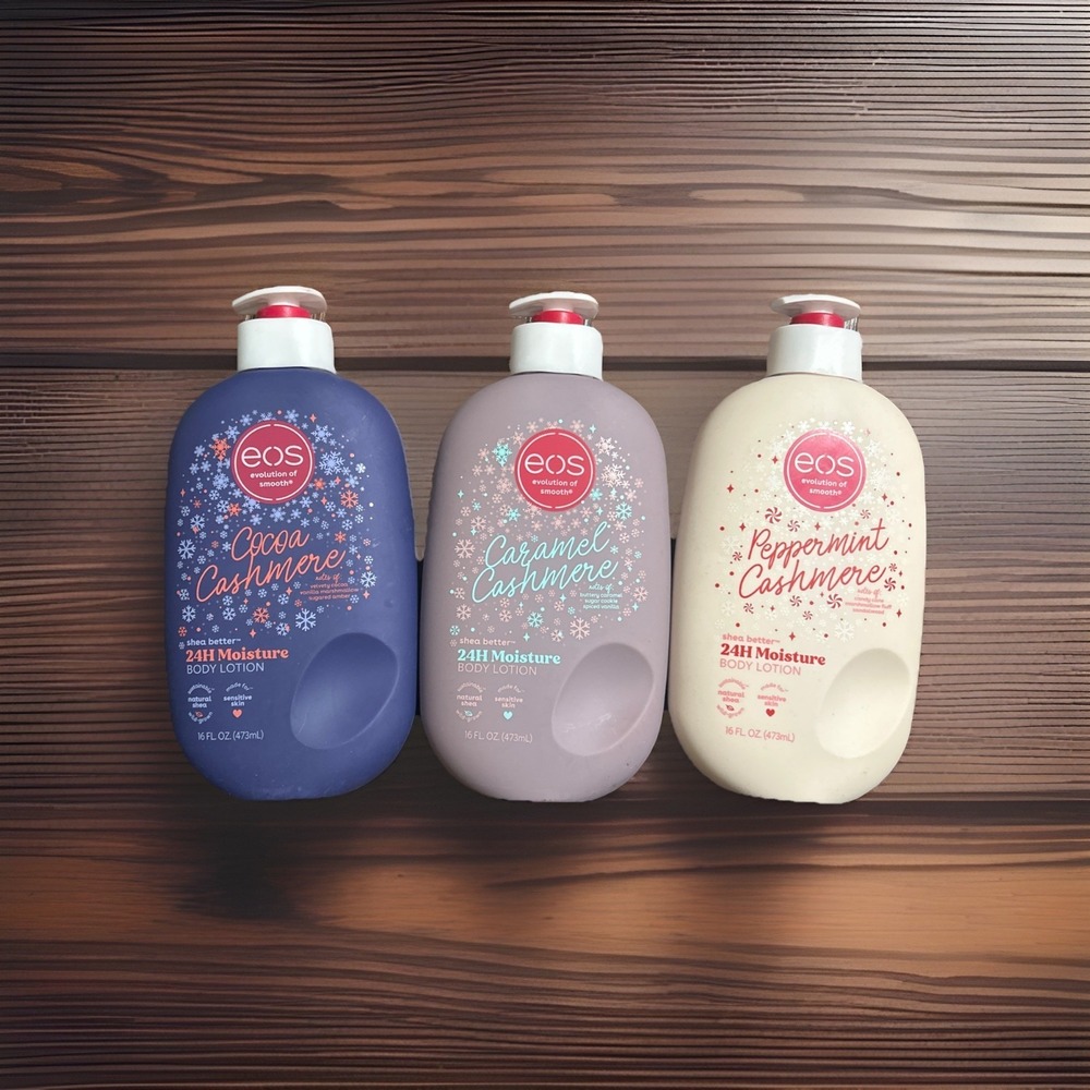 EOS Holiday Body Lotion Limited Edition Peppermint, Cocoa & Caramel Cashmere